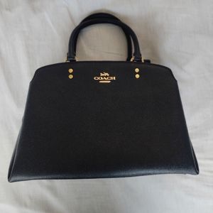 Coach Lillie Satchel Bag Medium - Black/ Gold